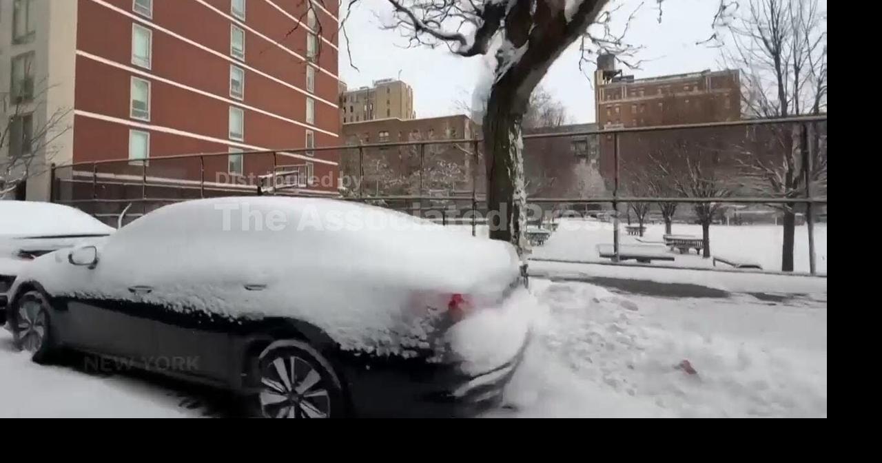 Winter storm blankets New York City in snow | Ap Video ...