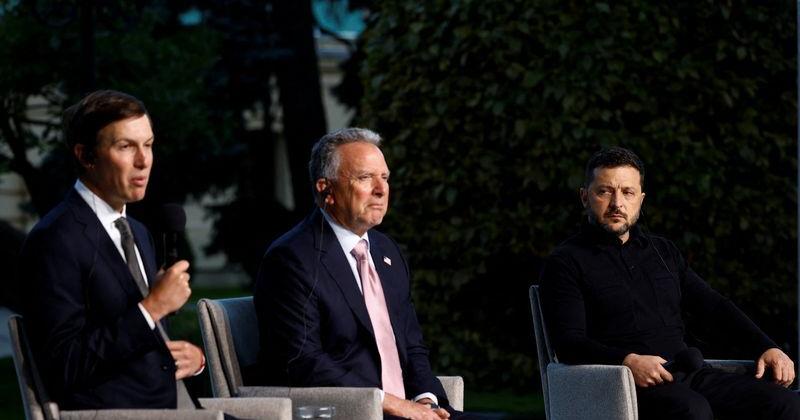 Joint news conference of Ukraine's President Zelenskiy, U.S. special representatives Witkoff and Kushner in Kyiv
