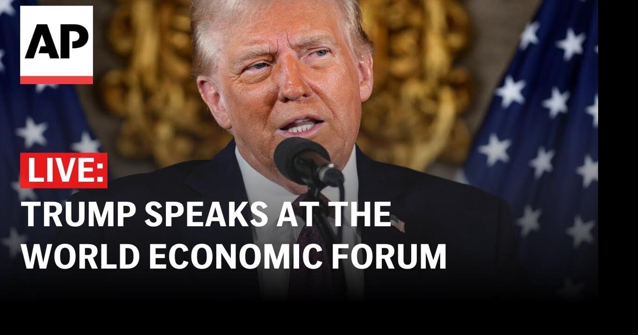 LIVE: Trump speaks at the World Economic Forum in Davos | Ap Video ...