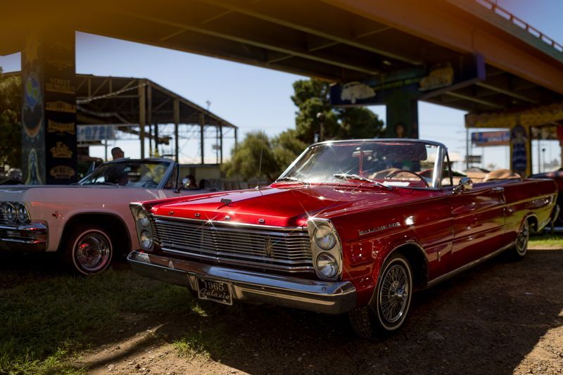Mike and Michelle Gonzalez's 1965 Ford Galaxie is displayed during