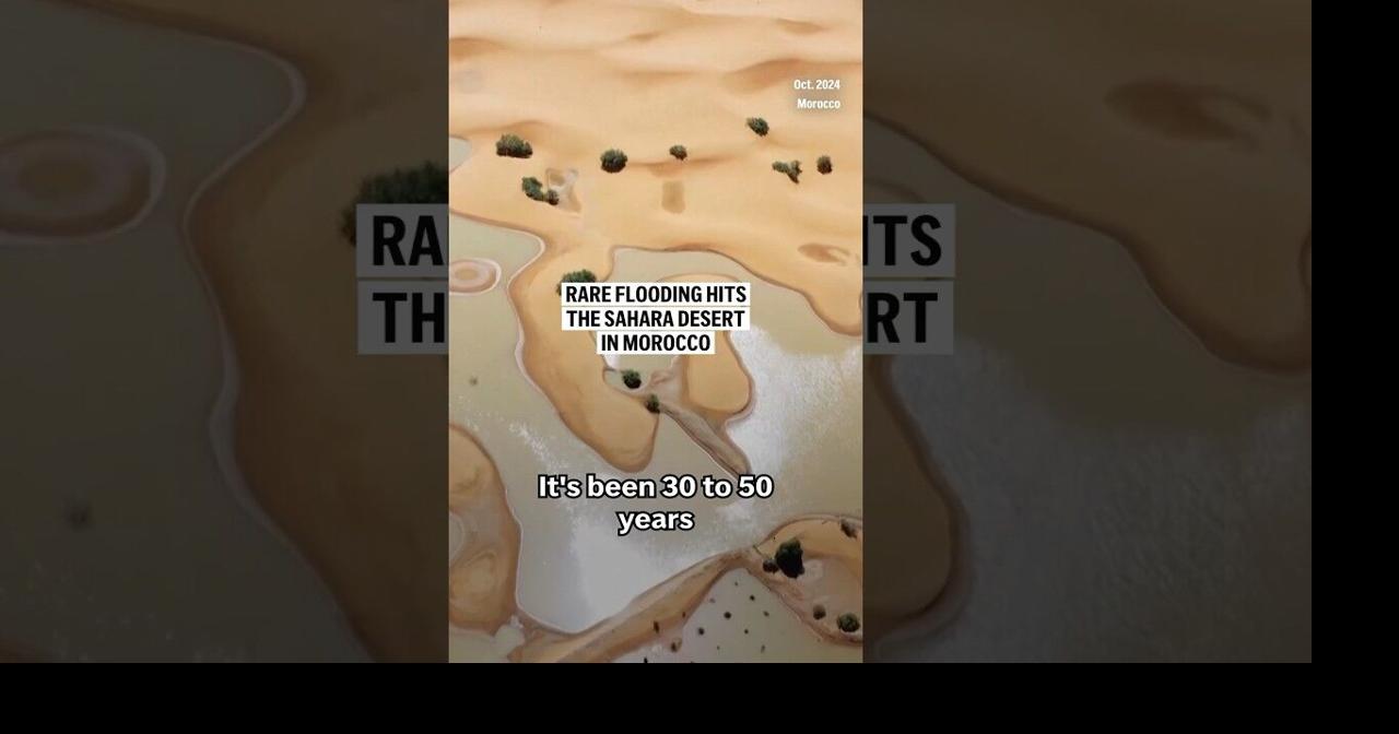 Rare flooding hits the Sahara Desert in Morocco | Ap Video ...