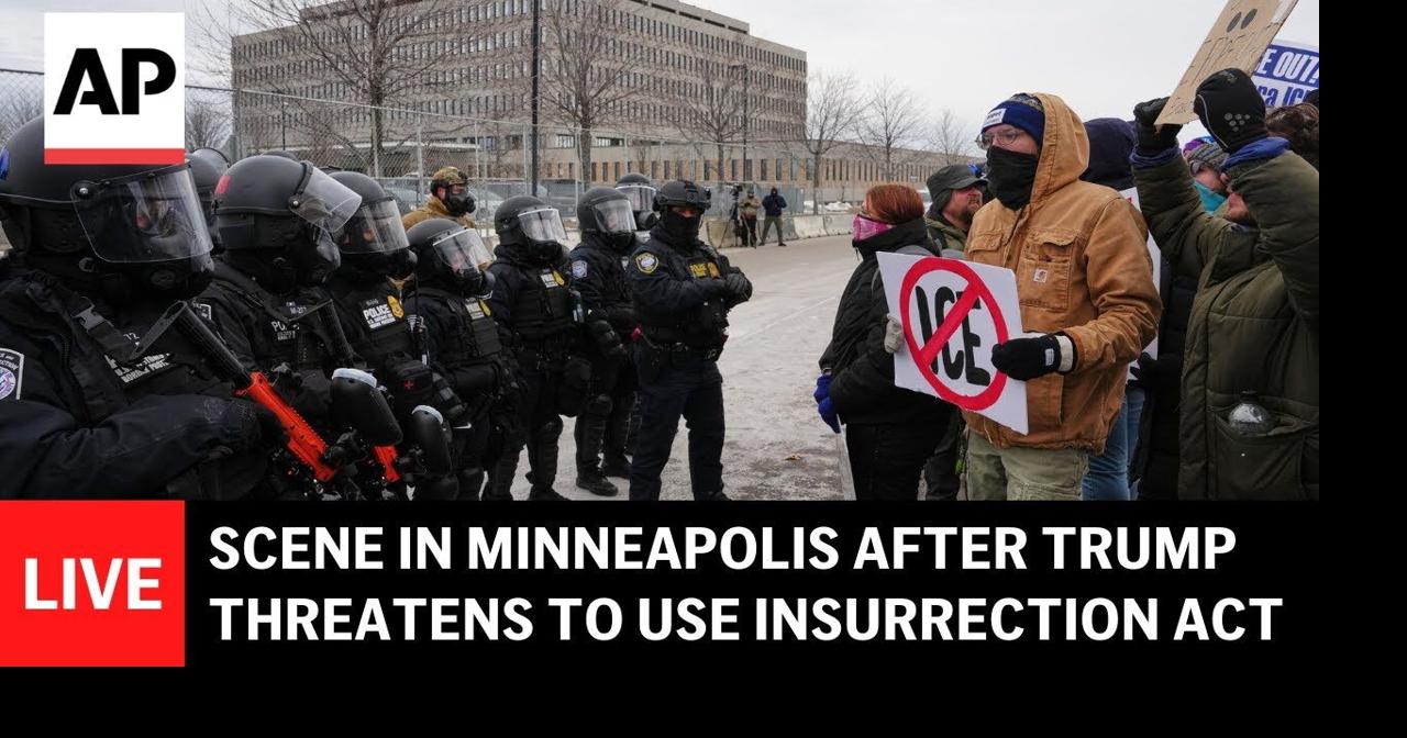 LIVE: Scene in Minneapolis after Trump threatens to use Insurrection ...