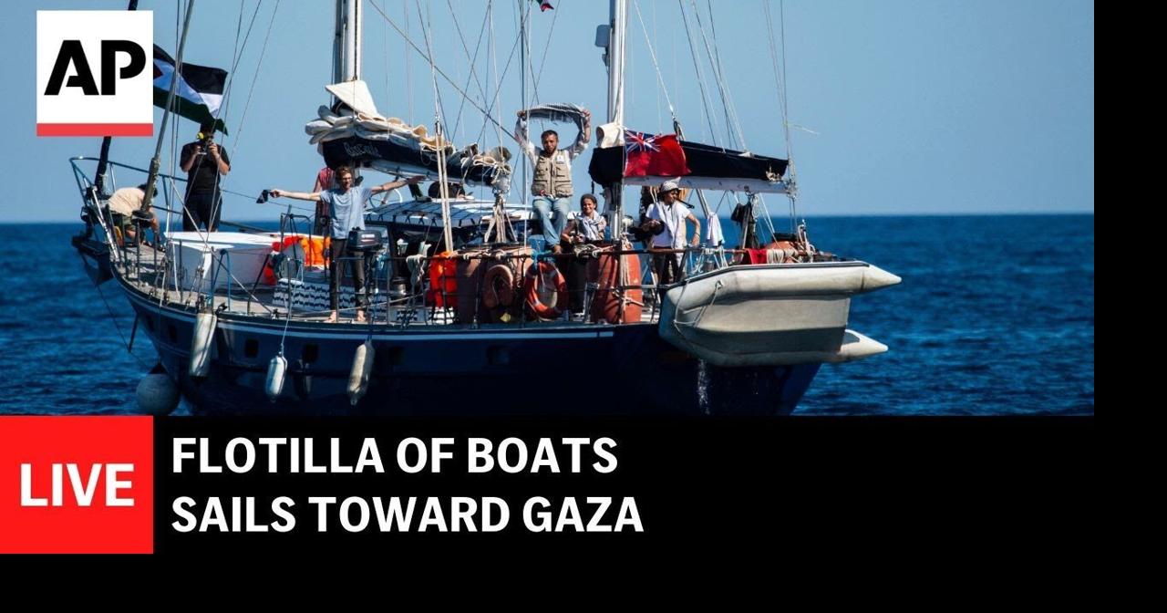 LIVE: Flotilla of boats sails toward Gaza