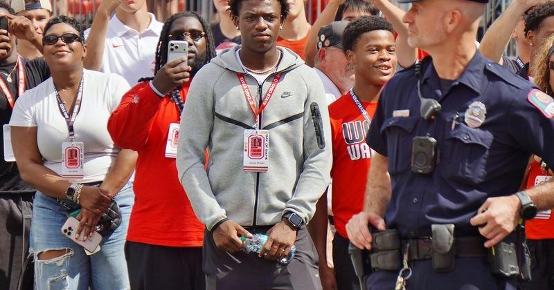 Wayne (Dayton, Ohio) wide receiver Jamier Brown attends the Ohio State football game against Ball State at Ohio Stadium on Sept. 5, 2026.