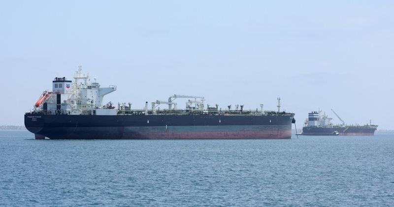 FILE PHOTO: Oil tankers outside the Port of Long Beach