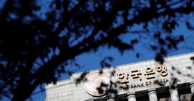 The logo of the Bank of Korea is seen in Seoul