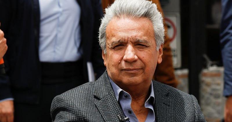 Ecuadorian President Lenin Moreno visits areas affected by protests, in Quito