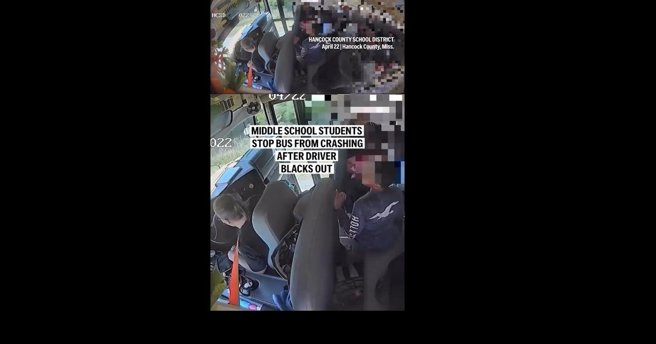 Mississippi middle school students stop bus from crashing after driver ...