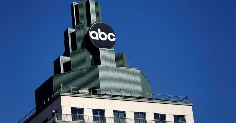 FILE PHOTO: A logo for ABC is pictured atop a building in Burbank