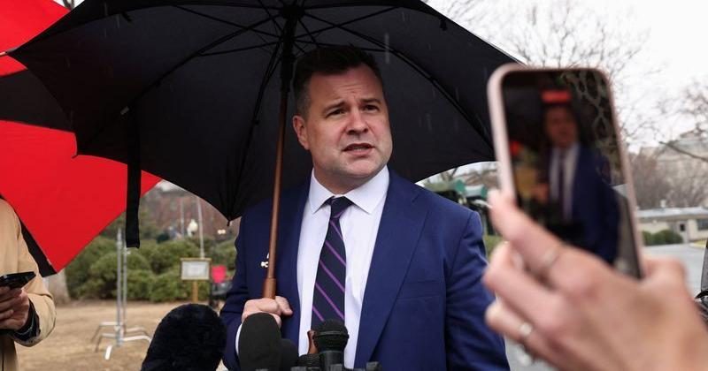 U.S. Federal Housing Finance Agency Director Bill Pulte speaks with reporters in Washington
