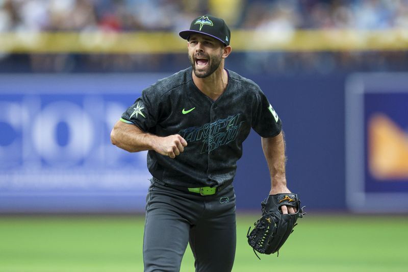 Nick Martinez pitching for the Tampa Bay Rays at Tropicana Field during the 2026 season