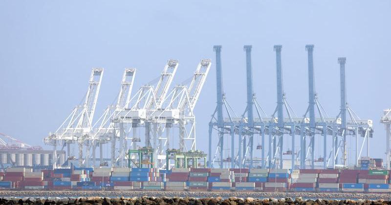 Shipping containers at the Port of Long Beach