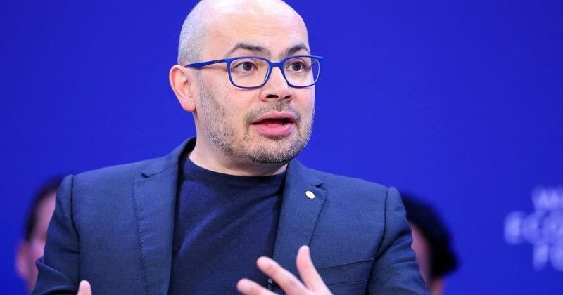 FILE PHOTO: Demis Hassabis, chief scientist of Alphabet and chair of Google DeepMind, speaks at a conference in Switzerland