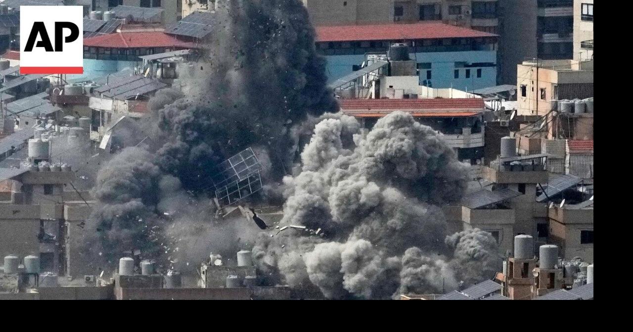Explosion and plumes of smoke rising in Beirut following Israeli strike ...