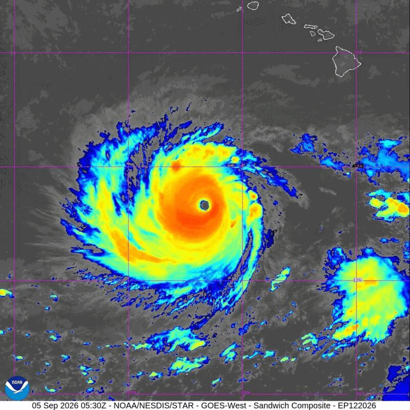 Hurricane Lowell, with 155 mph sustained winds and higher gusts