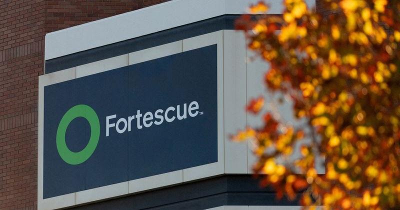 FILE PHOTO: FILE PHOTO: A view shows the Fortescue logo in Perth