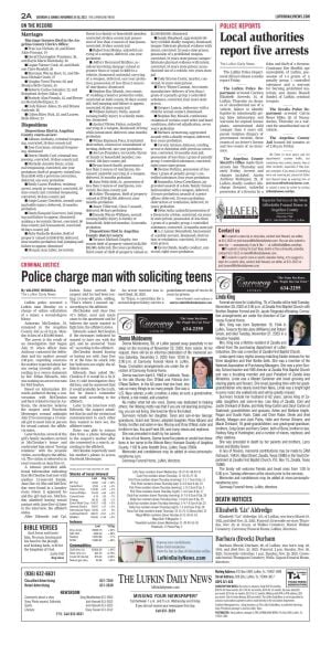 Page A2 | Lufkin Daily News E-Edition | Lufkindailynews.com