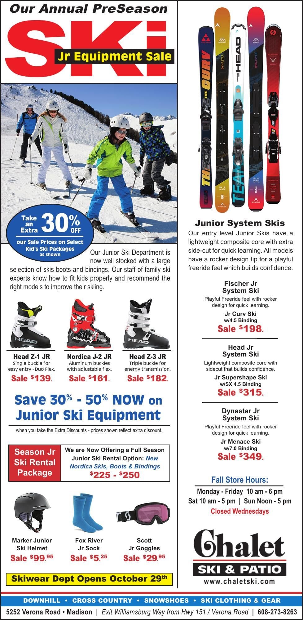 Extend Display Options CHALET SKI & PATIO - Ad from 2026-10-13
