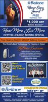 BELTONE HEARING AID SERVICE - Ad from 2026-05-20