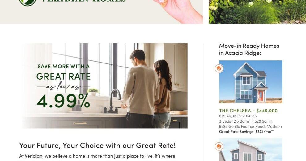 VERIDIAN HOMES INC - Ad from 2026-08-09