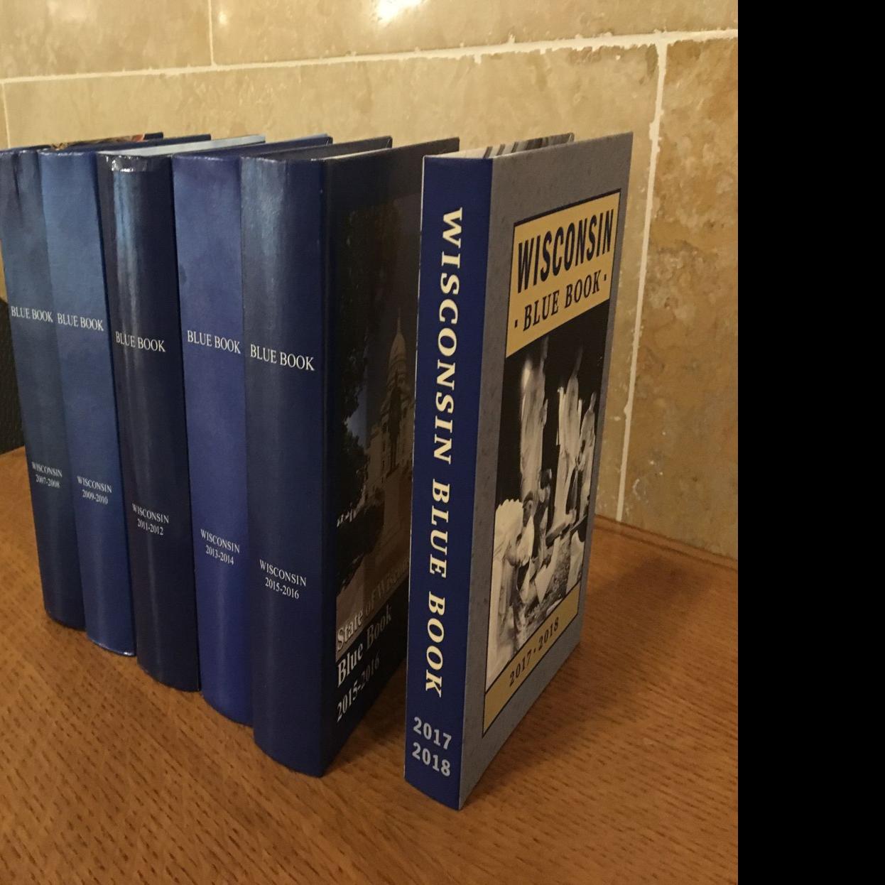 Iconic Wisconsin Blue Book Sheds 300 Pages Blue Cover Local Government Madison Com