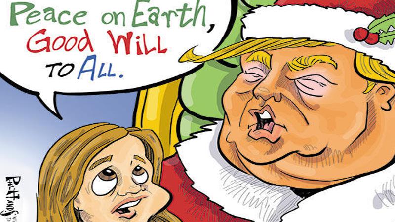 Hands On Wisconsin Peace On Earth Not From This Santa Opinion Cartoon Madison Com
