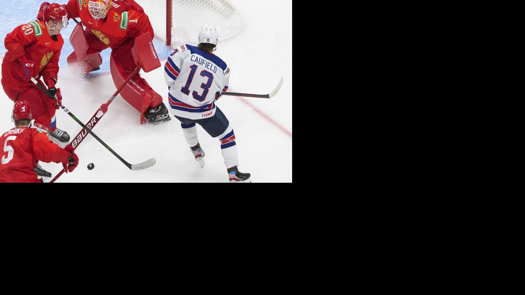 Cole Caufield, US lose to Russia to open World Junior Championship | Wisconsin Badgers Hockey ...