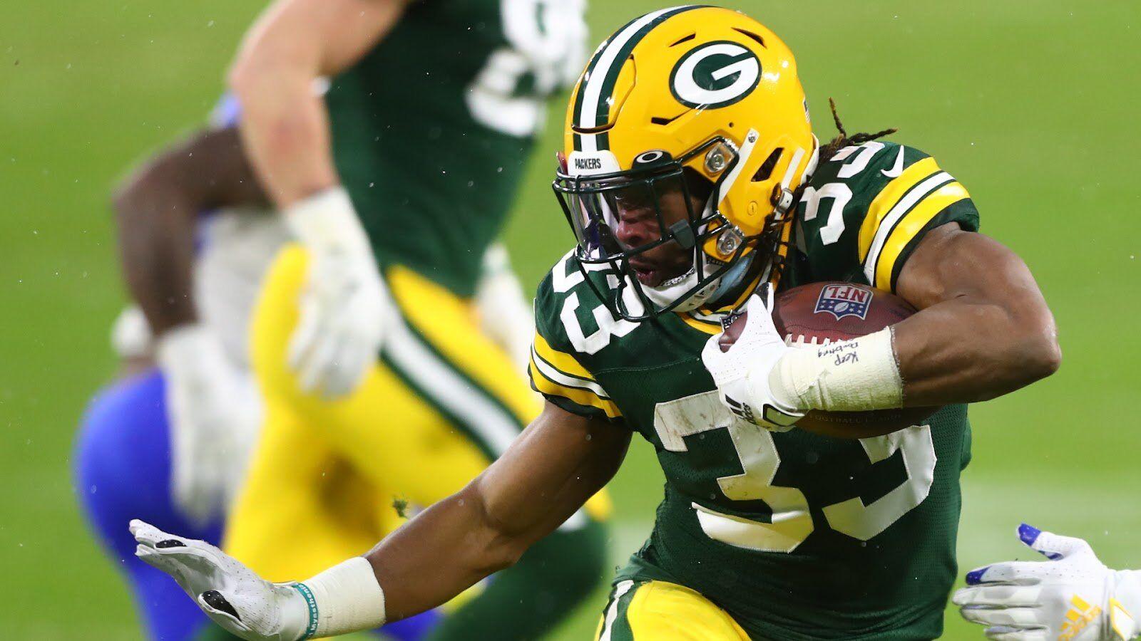 AJ Dillon injury: Packers RB banged up in second half vs. Eagles