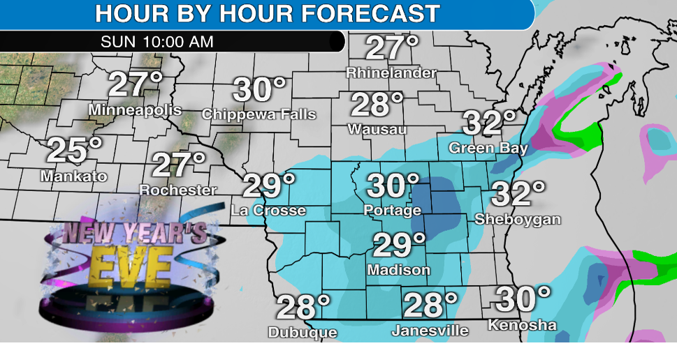 Forecast Snow in Wisconsin for New Year's weekend