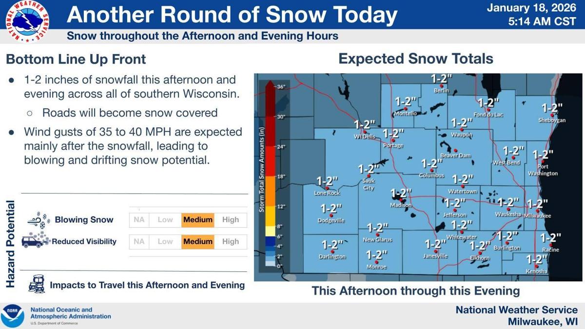 More snow expected Sunday in Madison as bitter cold moves in