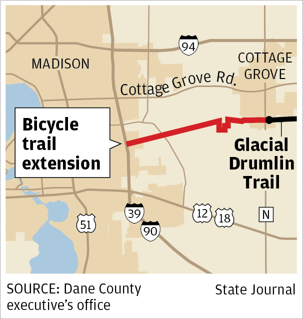 Cottage Grove bike trail map - 