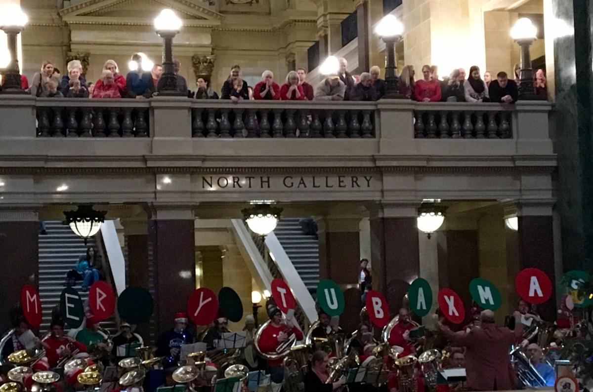 Madison's largestever Tuba Christmas packs Capitol rotunda Saturday