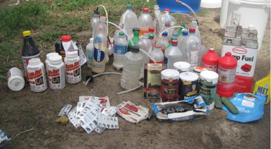 Hundreds of 'shake and bake' meth bottles found in Green County; three ...