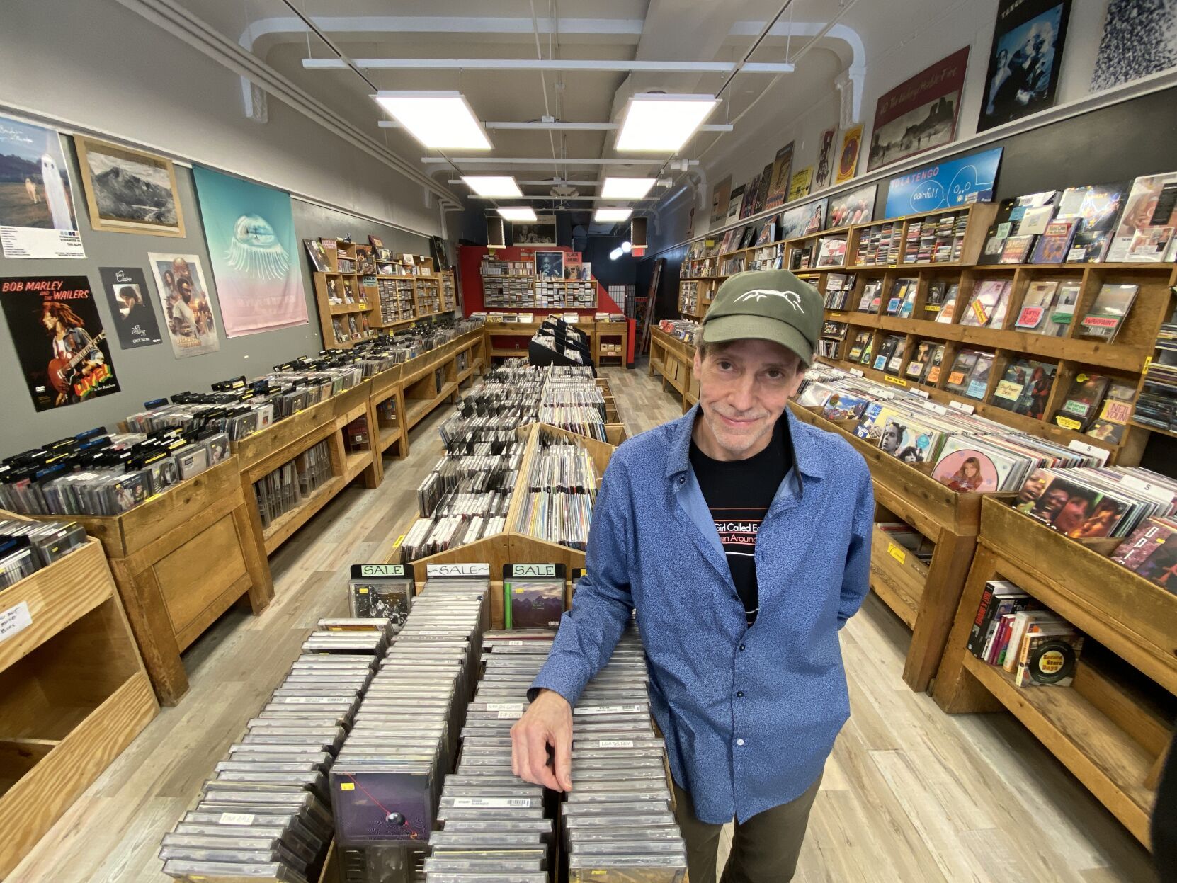 B Side Records moved 5 000 albums and a neon sign carefully to