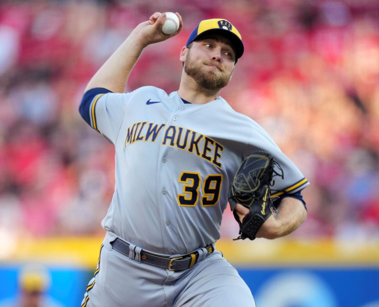 Burnes back in All-Star form, Brewers beat Reds 8-0 to sweep