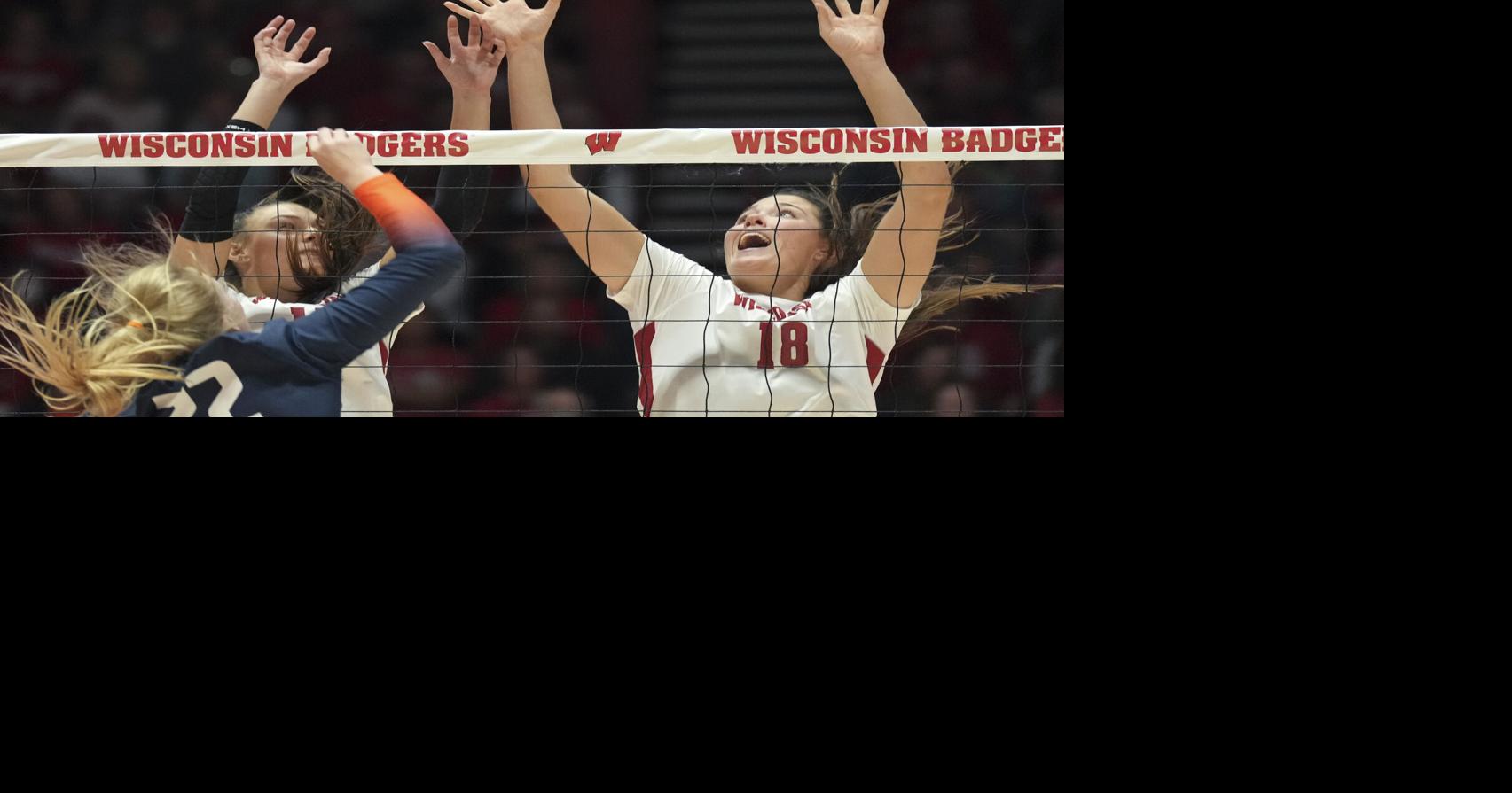 Photos Wisconsin volleyball team's Big Ten victory over Illinois