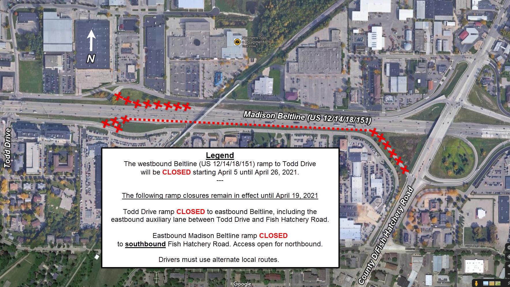 Another Beltline Ramp Closing For 3 Weeks As Part Of Ongoing Improvement Project Traffic Live Madison Com Wisconsin Road Construction 2022 Map