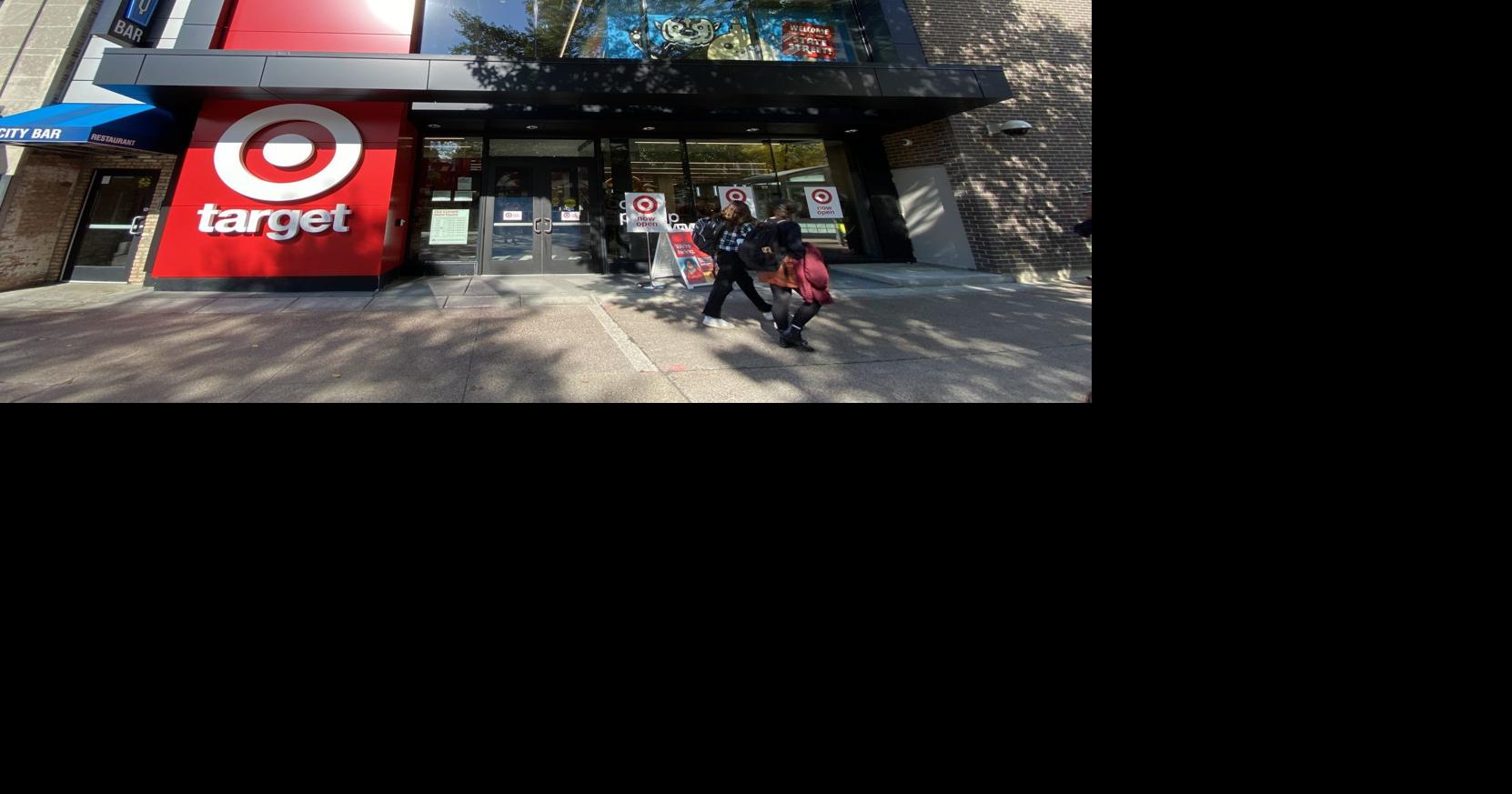 A Target store with 2 levels and swarms of college students opens on ...