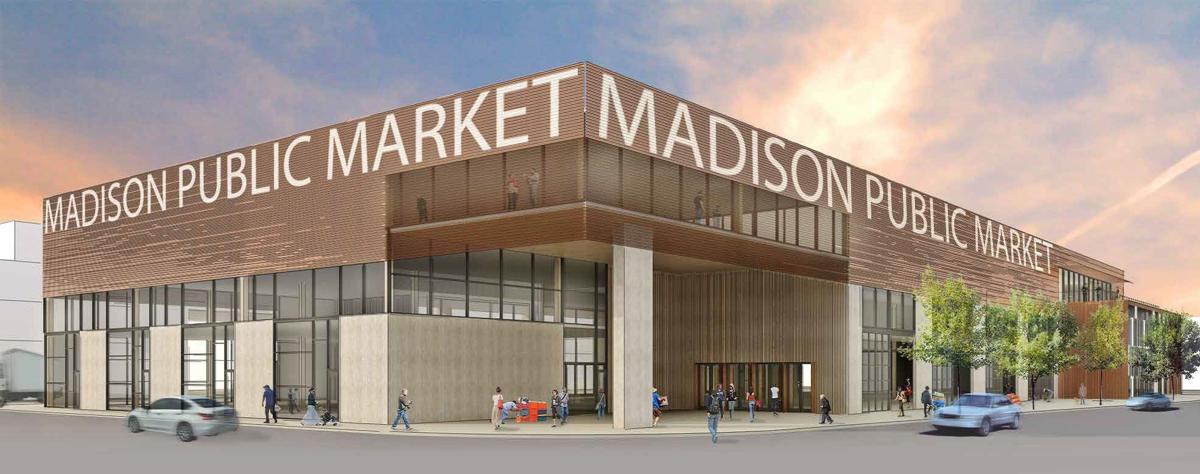 City Shares Preliminary Design Site Plan For Madison Public Market Local Government Madison Com Blueprint of house on film background. city shares preliminary design site