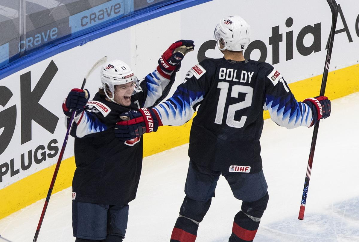 Cole Caufield Nets His First Goal Of The World Junior Championship In Us Victory Wisconsin Badgers Hockey Madison Com