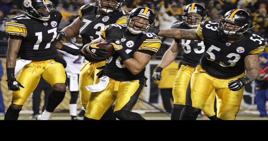 Pittsburgh Steelers receivers Hines Ward (86) and Mike Wallace (17