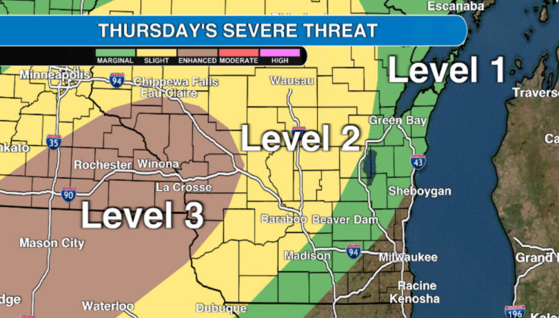 Full Details On Thursday And Friday's Severe Weather Threat In Wisconsin