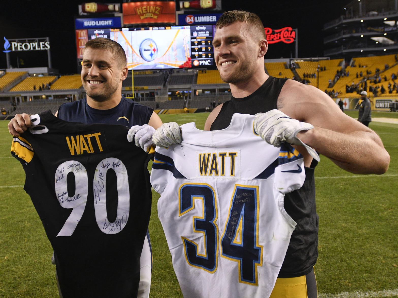 Former Badgers Derek Watt T J Watt Reuniting With Steelers