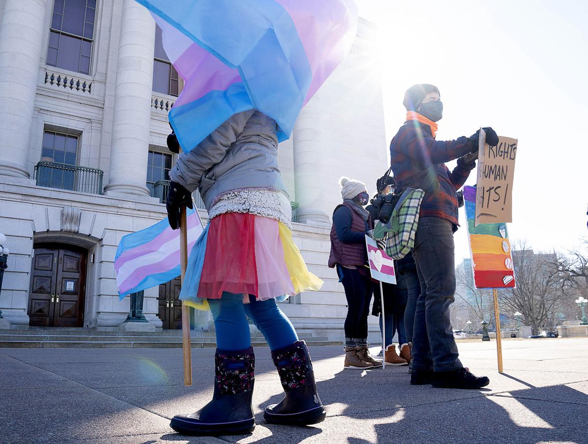 Trans athletes rally
