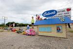 Hundreds of (toy) cars line up to wait for Culver's opening in Oregon
