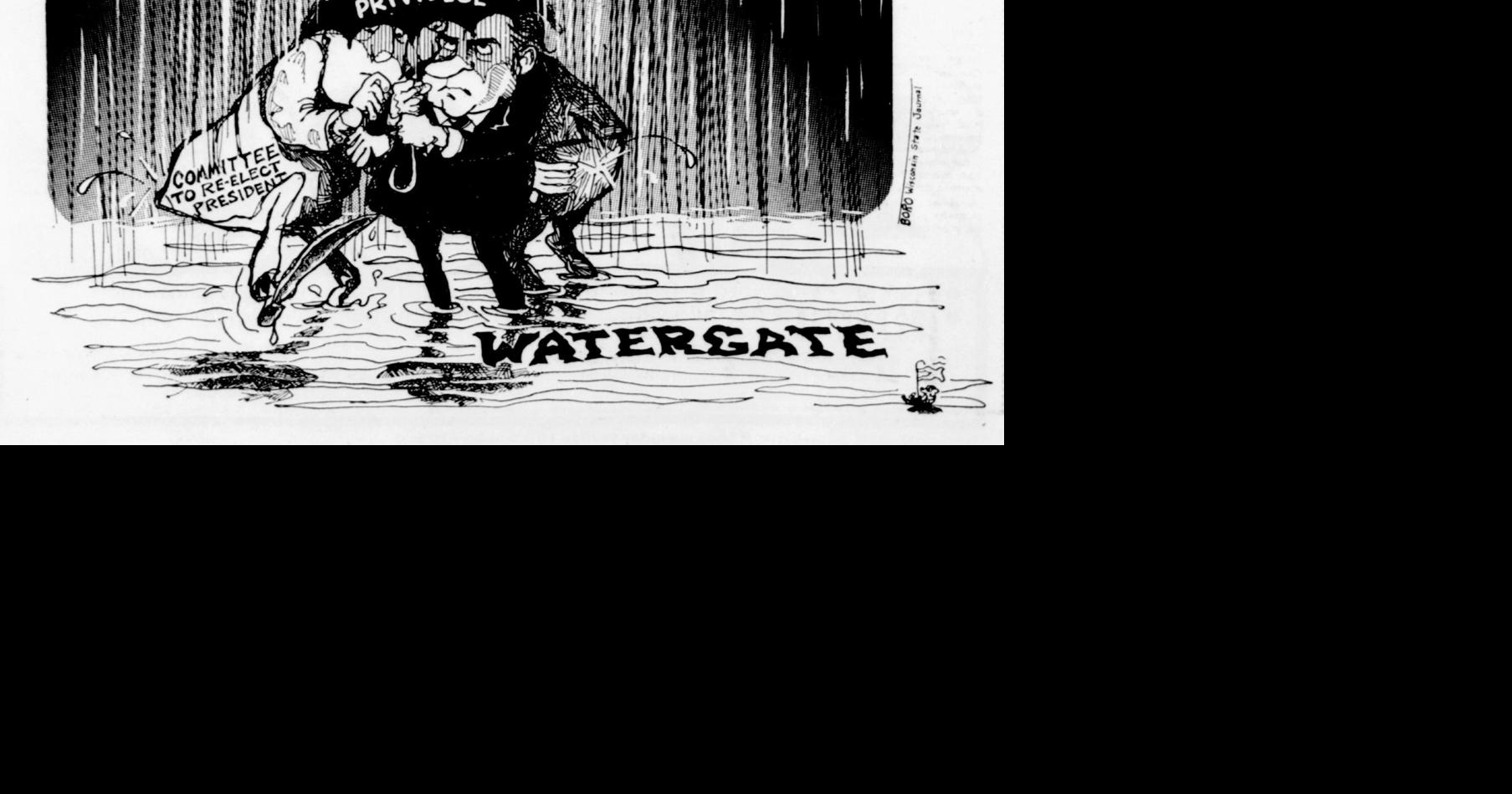 watergate scandal political cartoons