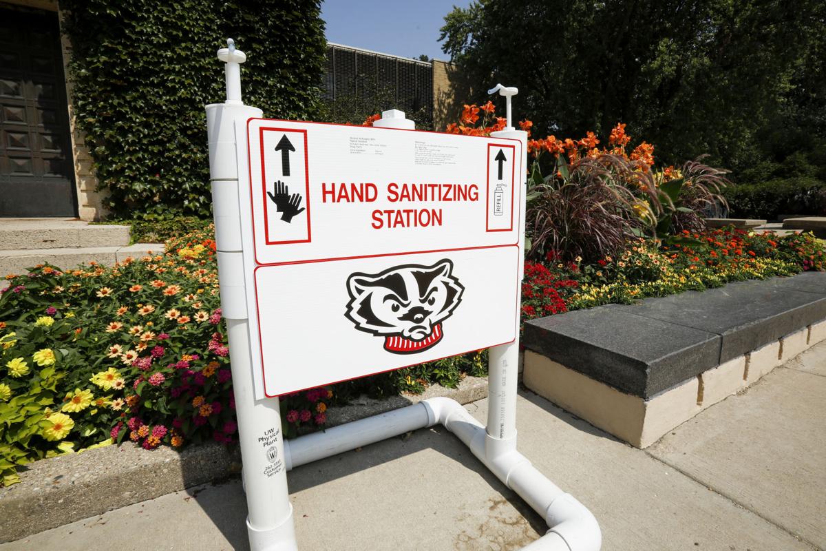 UW-Madison hand sanitizer station
