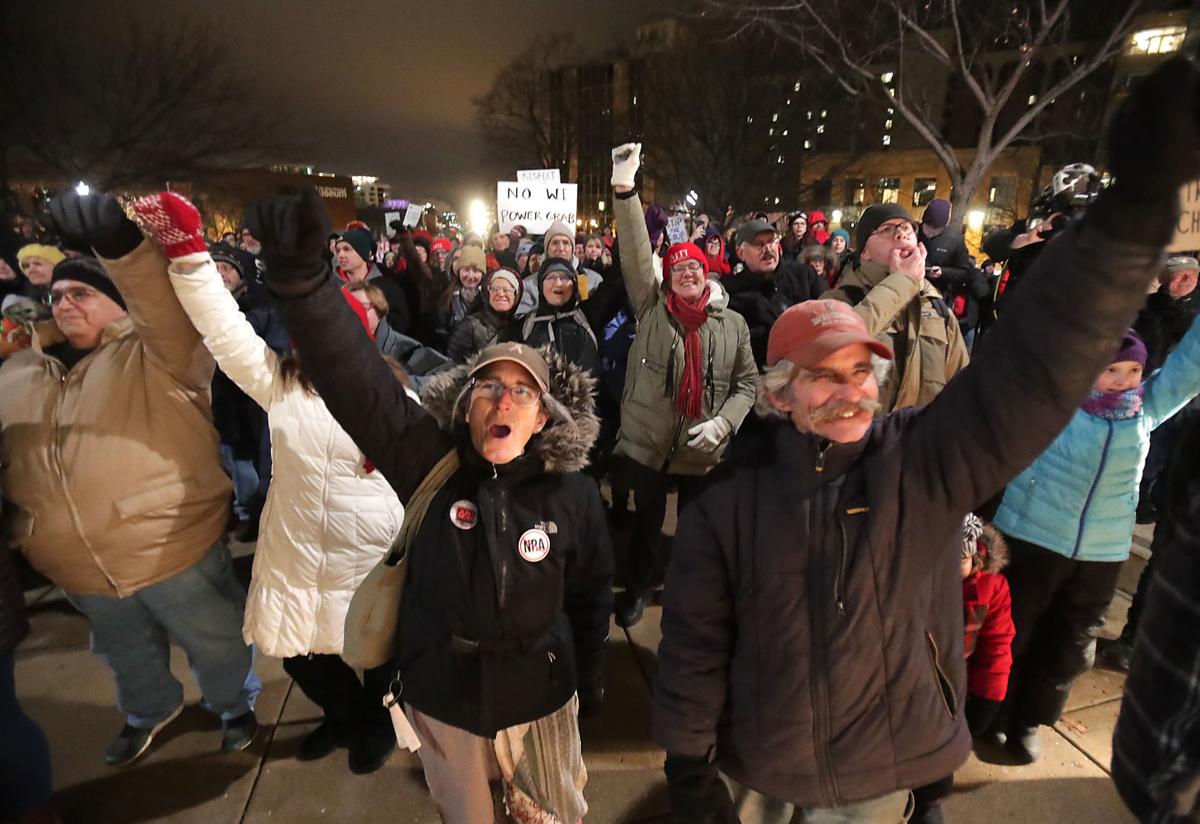 Protesters target GOP lame-duck session new lawsuit