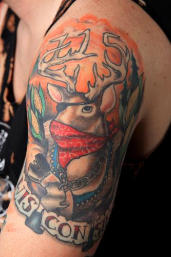 rebel flag deer tattoo