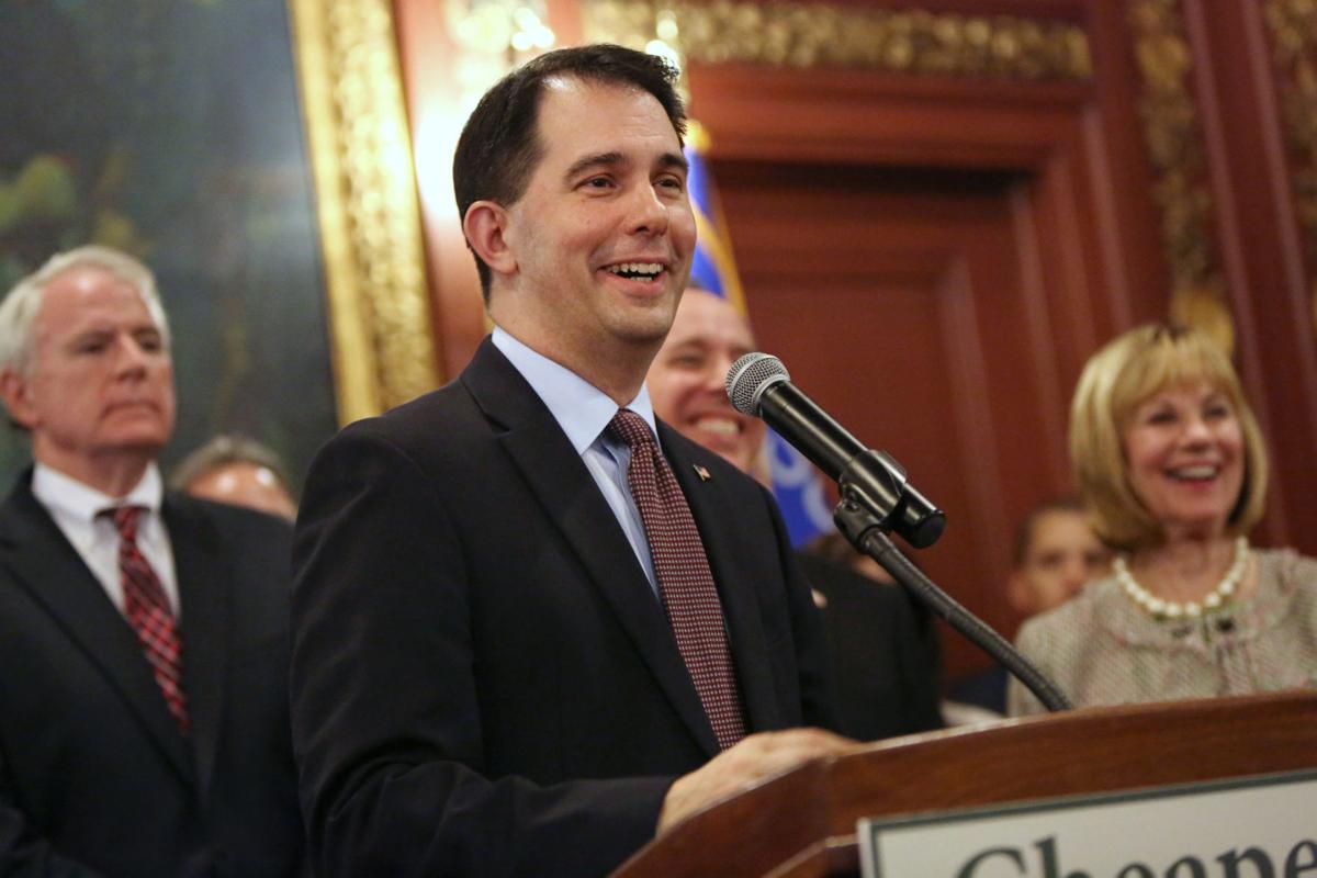 Scott Walker, Bucks arena deal 2, State Journal photo (copy)